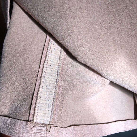🦖Vintage Faux suede midi skirt soft blush pink - Picture 6 of 6